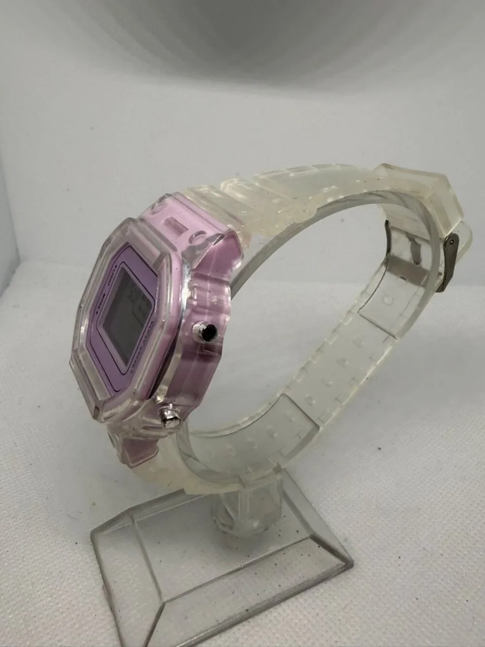 Retro Digital Stainless Steel Sports Military Watch Waterproof Electronic Pink
